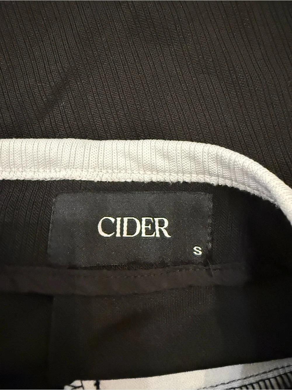 Cider Black Skirt with White Trim